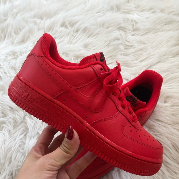 Nike Shoes - ✔️ New✔️ NIKEID triple red Air Force 1 Low
